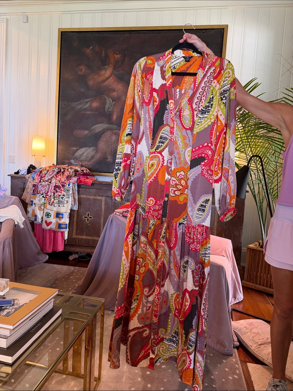 Guess by Marciano Multicolor Paisley Maxi Dress - Pink Orange Green